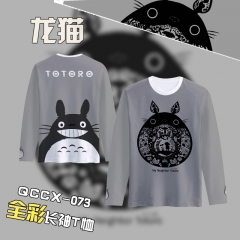 QCCX073-龙猫动漫全彩长袖T恤