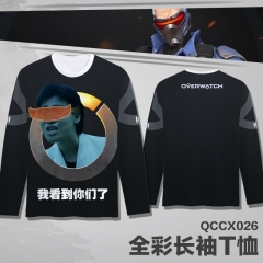 QCCX026-守望先锋动漫全彩长袖T恤