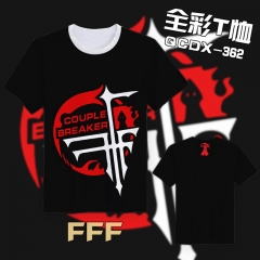 QCDX362-FFF异端审判团 动漫文字全彩T恤