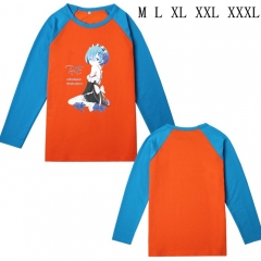 从零开始的异世界生活蕾姆H款长袖T恤M L XL XXL XXXL