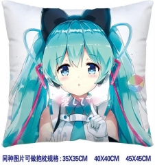 4796 初音未来 双面抱枕靠垫45X45CM