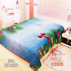 CD025-圣诞 鹿皮绒床单被单