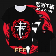 QCDX363-FFF异端审判团 动漫文字全彩T恤