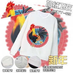 CBJRWY028-新年纯白加绒卫衣