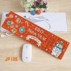 JP106-圣诞 彩色巧克力键盘（可来图订制）