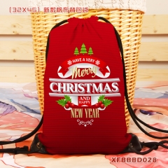 XFBBBD028-圣诞 帆布背包袋
