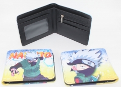 Naruto Kakashi anime wallet 火影忍者卡卡西PU斜纹二折按扣短款钱包