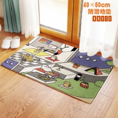 DD080-猫咪后院-动漫-防滑双层地毯地垫