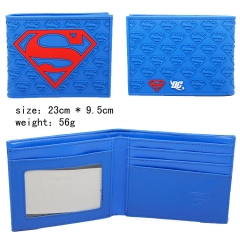 超人蓝色硅胶钱包