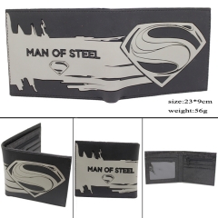 超人标志黑色硅胶钱包