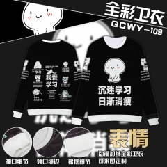 QCWY109-表情动漫全彩加绒卫衣