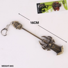 魔兽世界猎人万爪之爪荒野诸神之矛古铜色兵器钥匙扣挂件16CM