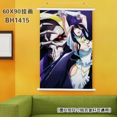 (60X90)BH1415-overlord动漫白色塑料杆挂画