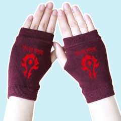 魔兽红色标志酒红色手套