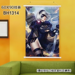 (60X90)BH1314-尼尔机械纪元游戏白色塑料杆挂画