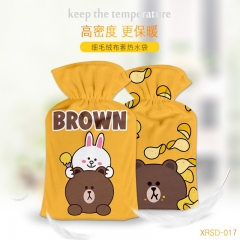 XRSD017-布朗熊动漫细毛绒热水袋