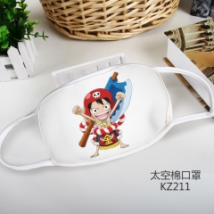KZ211-海贼王动漫彩印太空棉口罩