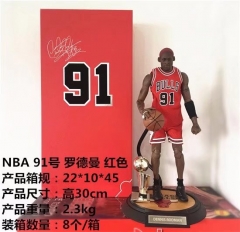 NBA 12寸 罗德曼 91#红色 230G