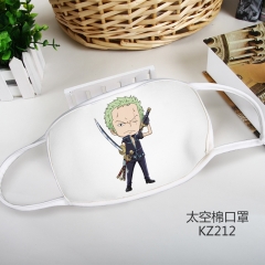 KZ212-海贼王动漫彩印太空棉口罩