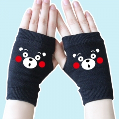 熊本熊1黑色半指手套