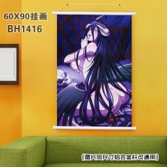 (60X90)BH1416-overlord动漫白色塑料杆挂画