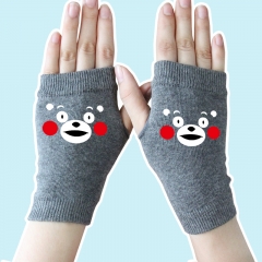熊本熊2灰色半指手套