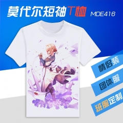 MDE416-紫罗兰永恒花园动漫莫代尔短袖T恤