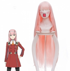 DARLING in the FRANXX国家队 女主02（ZERO TWO）粉色长直发 cosplay动漫假发 461B