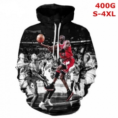 新款NBA时尚3D男迈克尔扣篮卫衣套头连帽卫衣外套