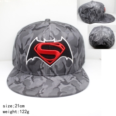 超人大战蝙蝠侠迷彩灰色帽子
