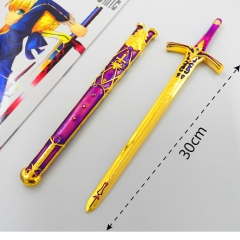 FATE周边命运之夜武器模型石中剑带鞘刀扣(紫色)