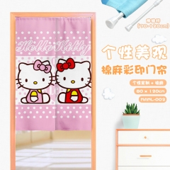 MAML002-Hello Kitty动漫仿棉麻彩印门帘
