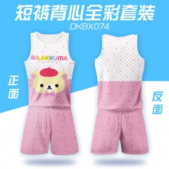 DKBX074-轻松熊动漫网眼布短裤背心