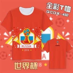 QCDX492-2018俄罗斯世界杯全彩T恤S码