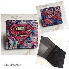 复仇者联盟超人标志全彩磨砂吸塑卡包装二折丝印钱包