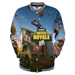 数码印花棒球服 3D棒球服 欧美热搜堡垒之夜fortnite 加绒