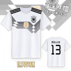 QCDX534-2018俄罗斯世界杯德国国家队球衣全彩T恤