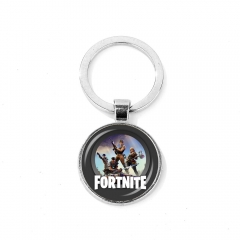 Fortnite堡垒之夜钥匙扣欧美热销游戏周边时光宝石吊坠钥匙扣挂件