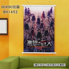 (60X90)BH1452-进击的巨人 动漫白色塑料杆挂画