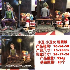 小丑 joker & baby 小丑女 场景雕像手办模型，2kgs，13-19厘米