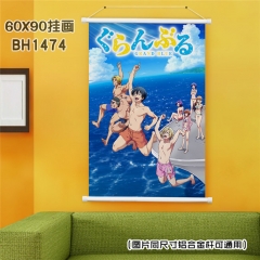 (60X90)BH1474-碧蓝之海 动漫白色塑料杆挂画