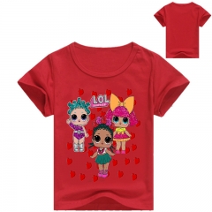 新款韩版儿童短袖T恤 外贸夏季中小童时尚娃娃印花T恤T038