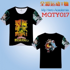 MQTY017-3 我的英雄学院 运动宽松版网眼T恤