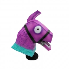 堡垒之夜游戏周边同款角色彩虹马头面具紫马头套 万圣节动物道具