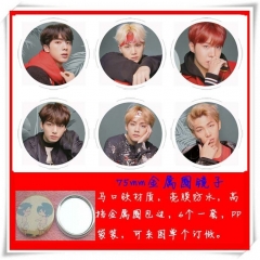 BTS 防弹少年团 D款6个装 75mm金属圈镜子