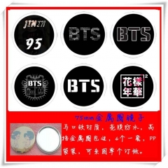 BTS 防弹少年团 F款6个装 75mm金属圈镜子