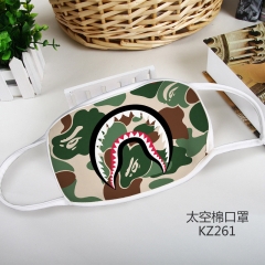 KZ261-迷彩鲨鱼个性彩印太空棉口罩