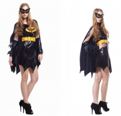 万圣节cosplay服装 成人蝙蝠侠演出服 女款蝙蝠侠装扮衣服W-0073
