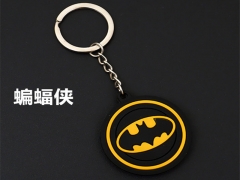 PVC软胶复仇者联盟3美国队长钢铁蜘蛛蝙蝠侠钥匙扣链圈小挂件礼品