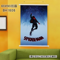 (60X90)BH1606-蜘蛛侠：平行宇宙 影视白色塑料杆挂画